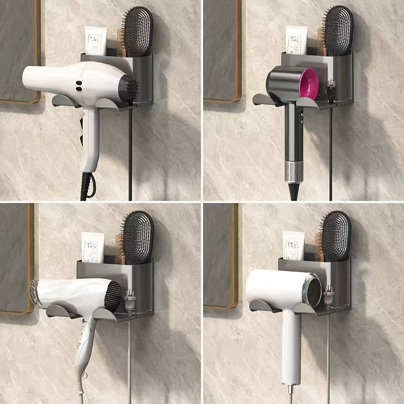Sleek WallMounted Bathroom Organizer Rack with Smartphone Holder